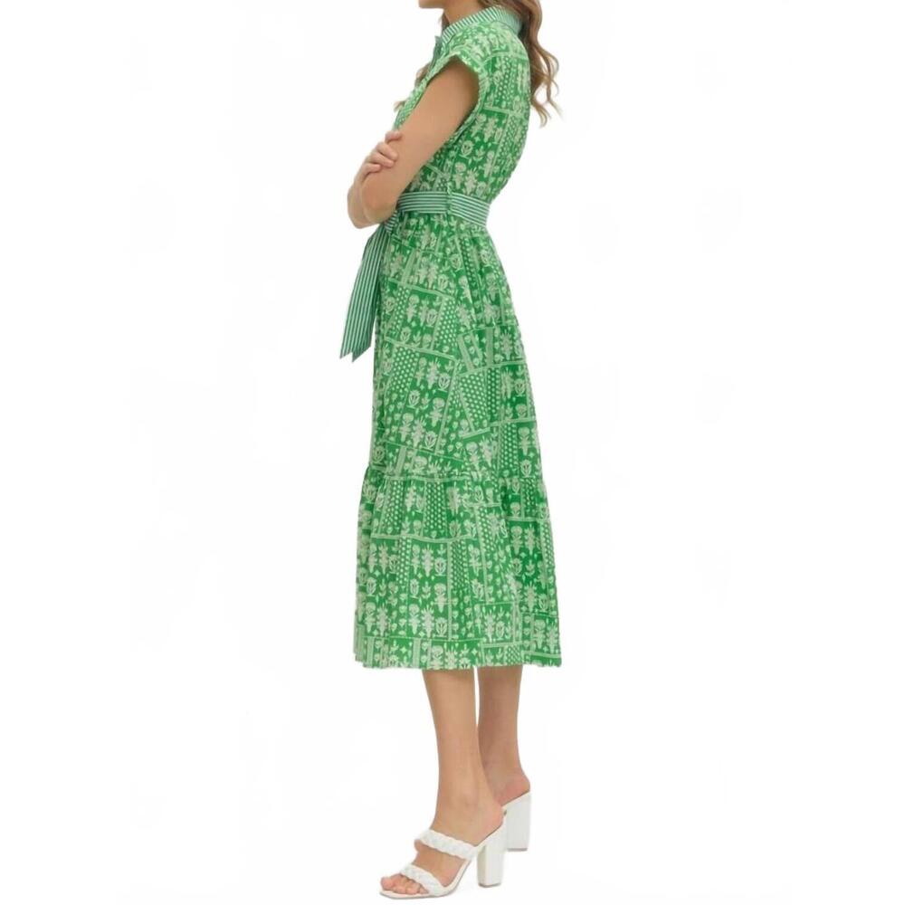 NEW ENTRO ginevra dress in green - Picture 3 of 8